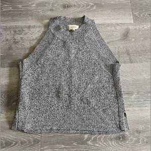 Wilfred Sweater Tank, black and white speckled